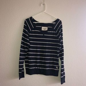 Abercrombie & Fitch Navy & white stripe longsleeve